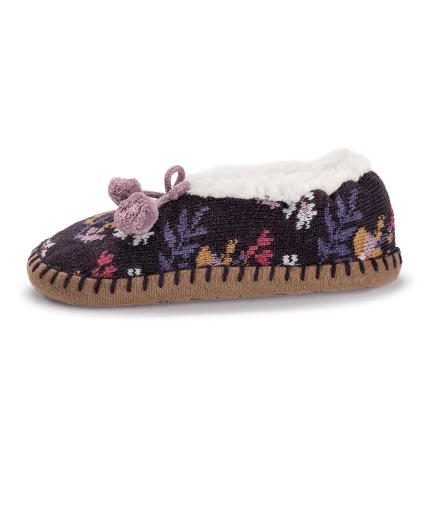Женские тапочки MUK LUKS Classic Ballerina Slippers, цвет: Ежевичный — фото 6