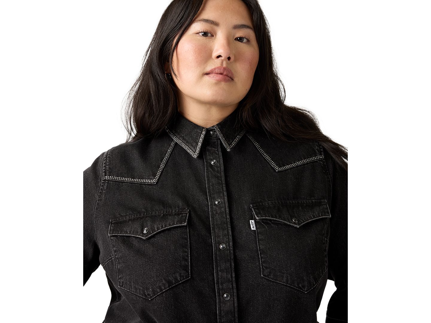 Женская рубашка Levi's Plus Size Ultimate Western Denim Button-Up, цвет: Road Less Traveled Western — фото 5
