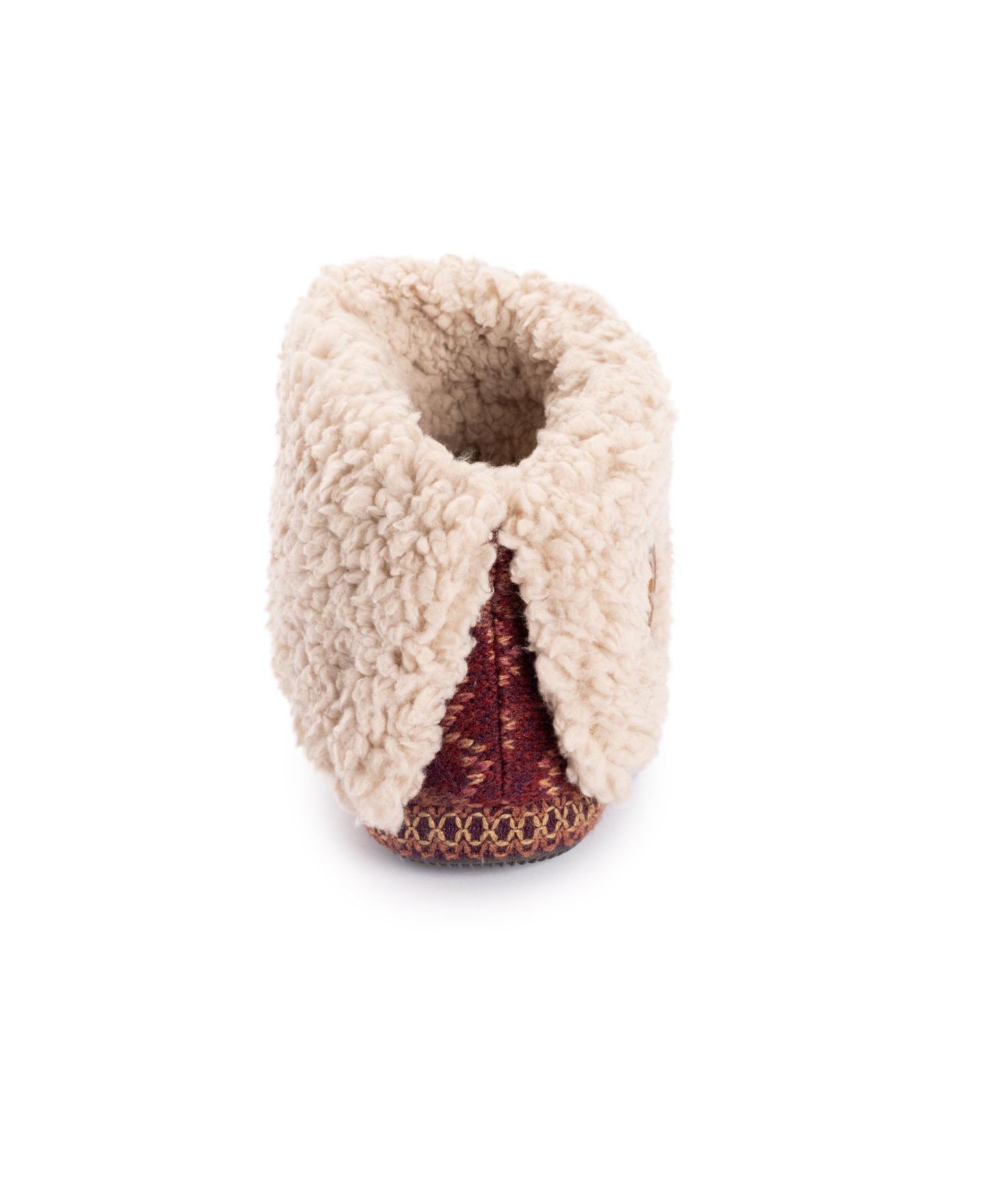 Женские тапочки MUK LUKS Melinda Cuff Boot Slippers, цвет: Ягодный красный — фото 3