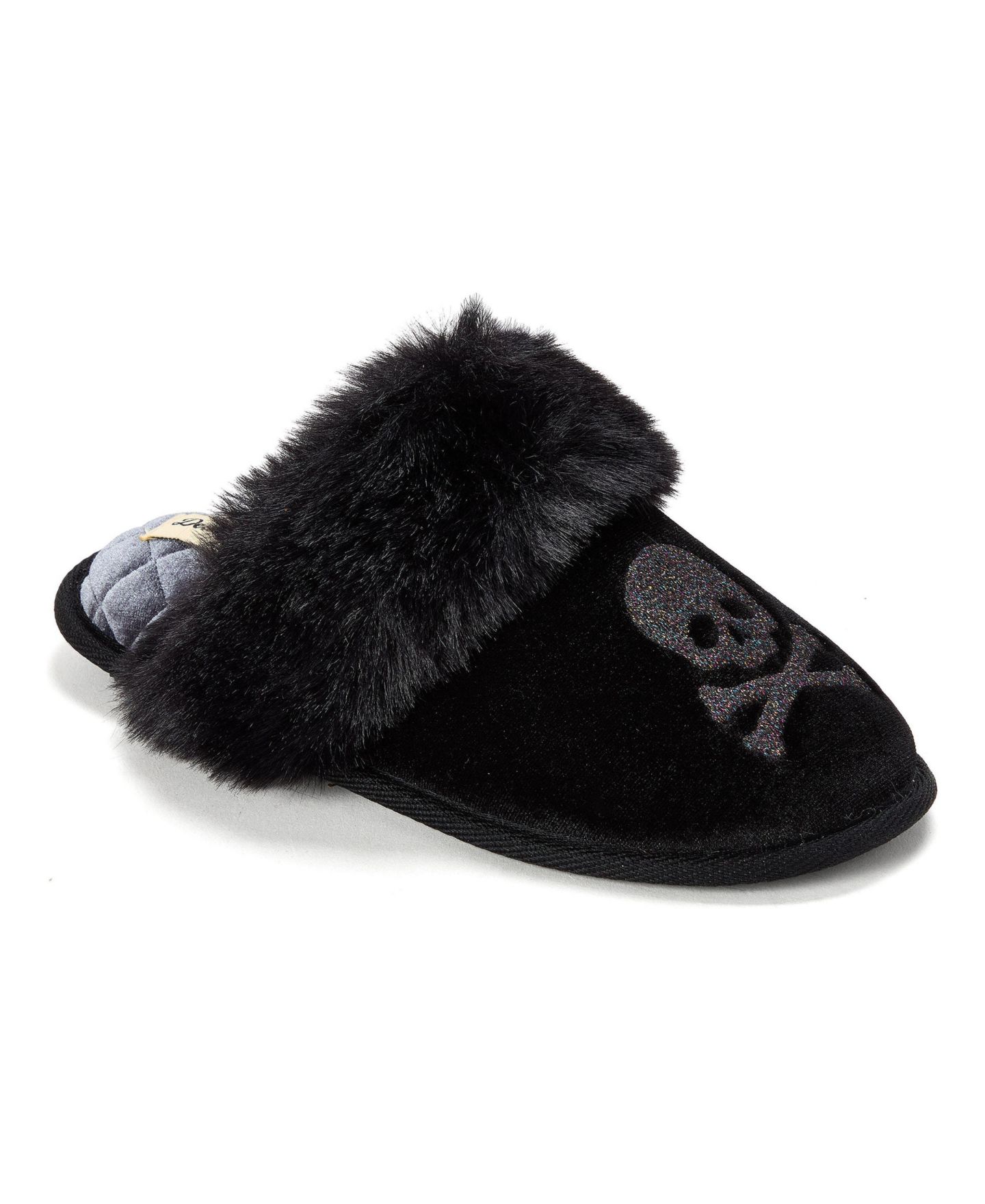 Женские тапочки Dearfoams Halloween Velour Scuff Slippers, цвет: Чёрный — фото 1