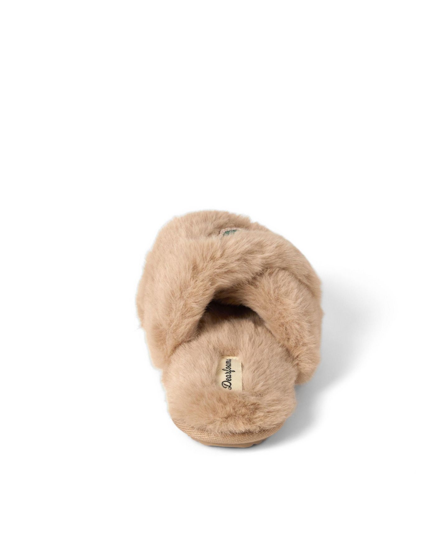 Женские тапочки Dearfoams Fur Slide Slippers, цвет: Латте — фото 3