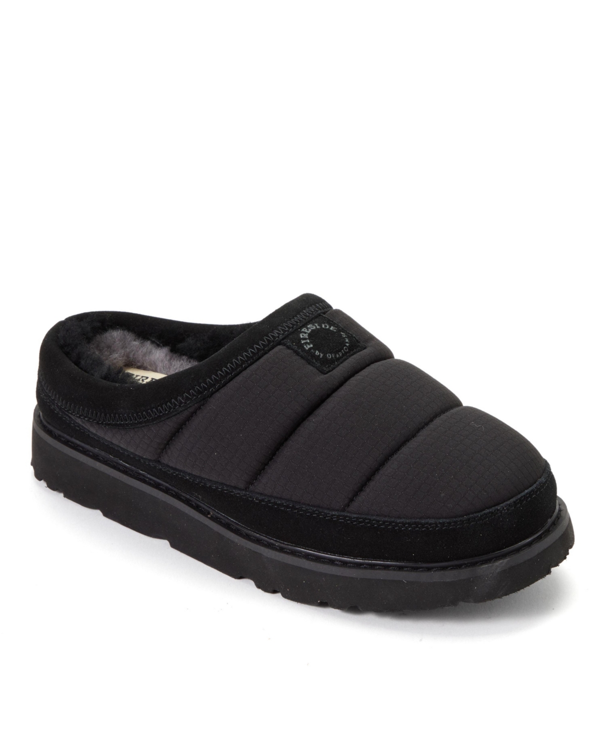 Dearfoams Women's Fireside by Greta Sport Nylon Puff Clog Water Repellent Slippers