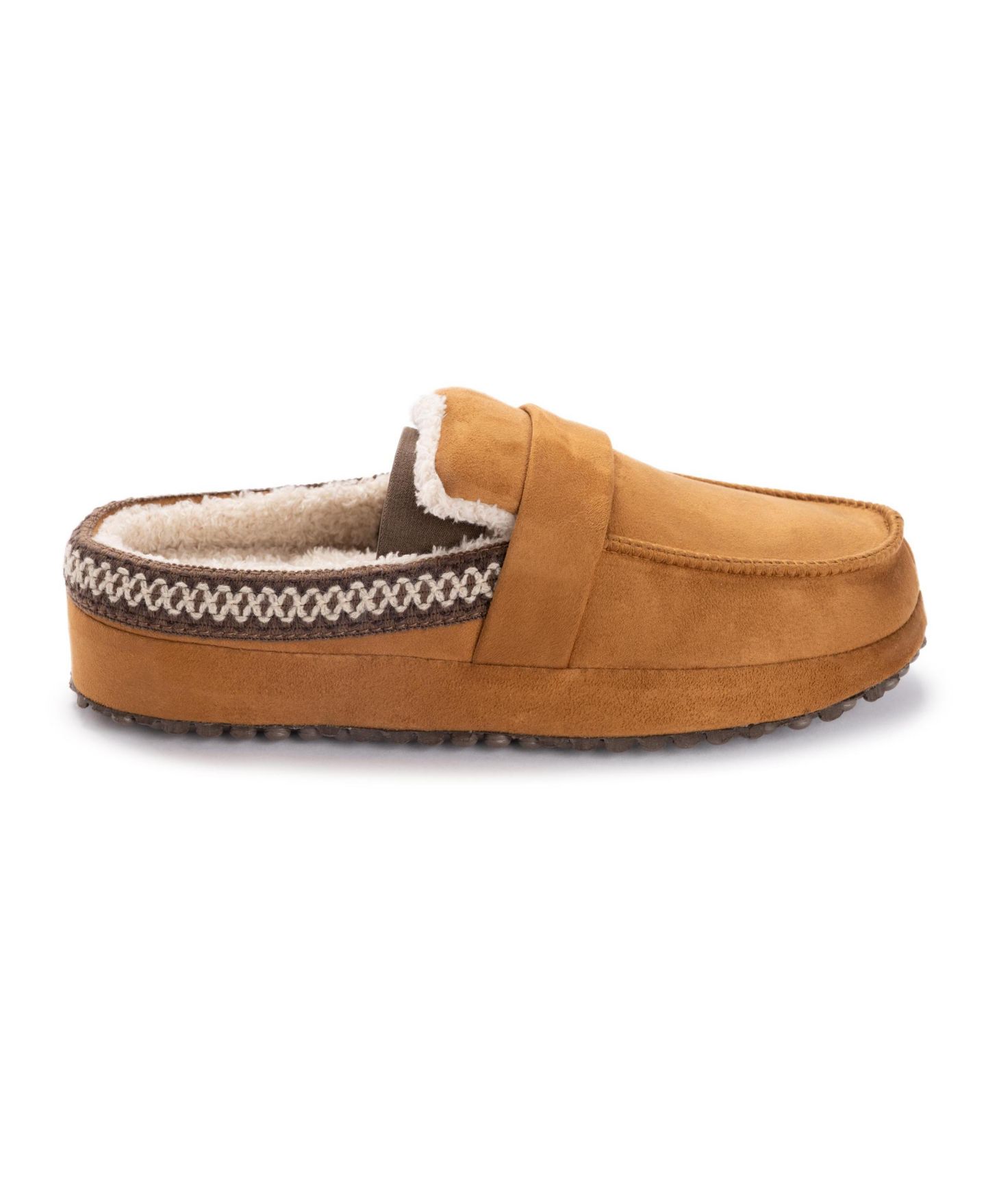 Женские сабо MUK LUKS Cabin Moccasin Mule Slippers, цвет: Рыжевато-коричневый — фото 7