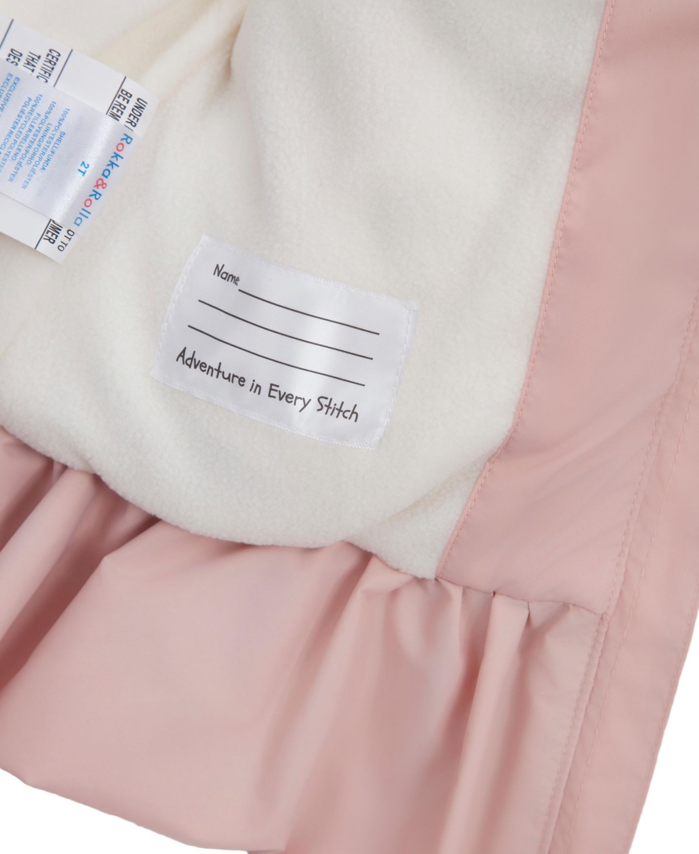 Куртка Rokka&Rolla Rosie Fleece-Lined Ruffle Puffer Coat 2T-5T для девочек-малышей, цвет: Розовый — фото 5