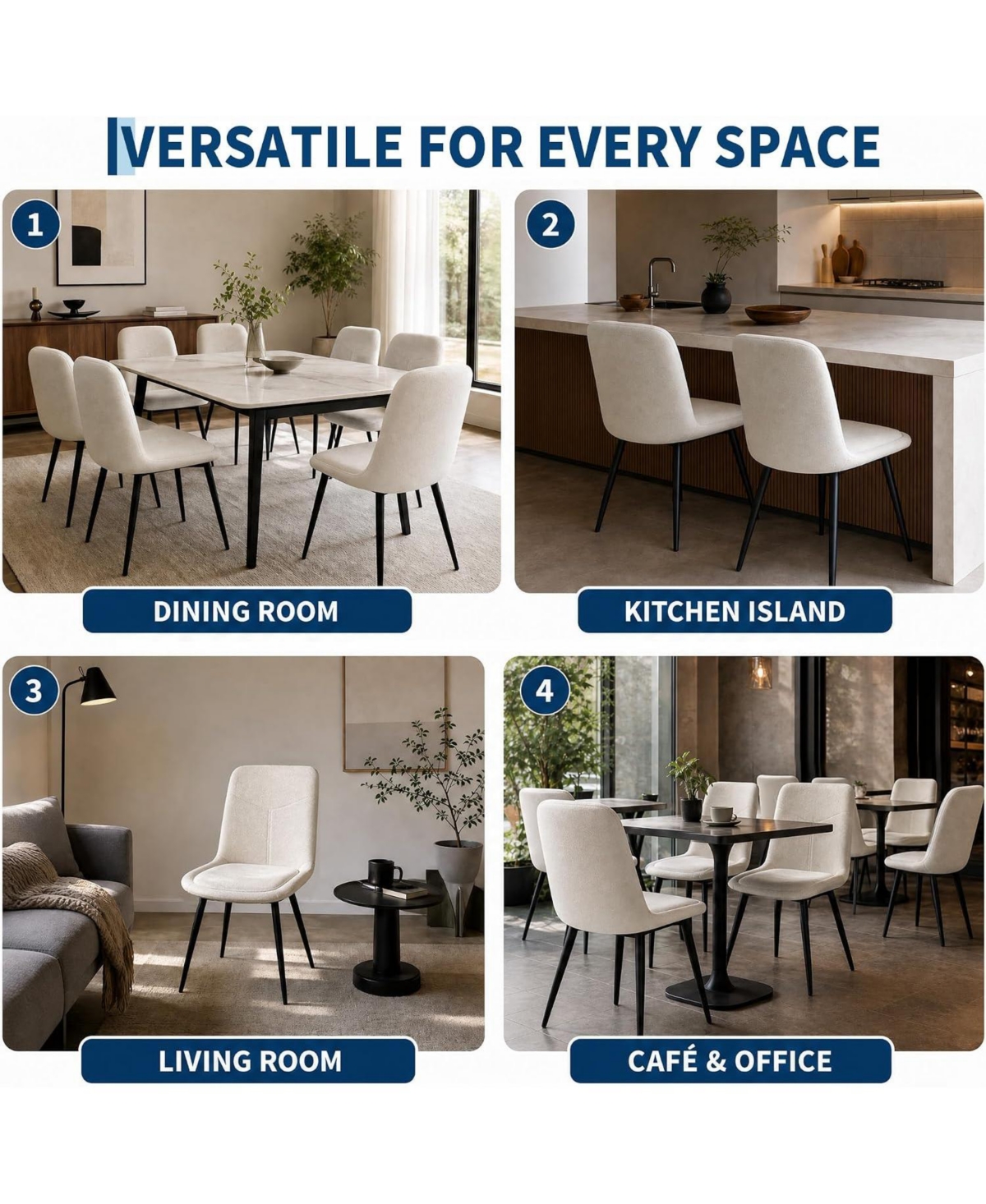 Upholstered Dining Chairs Set of 6