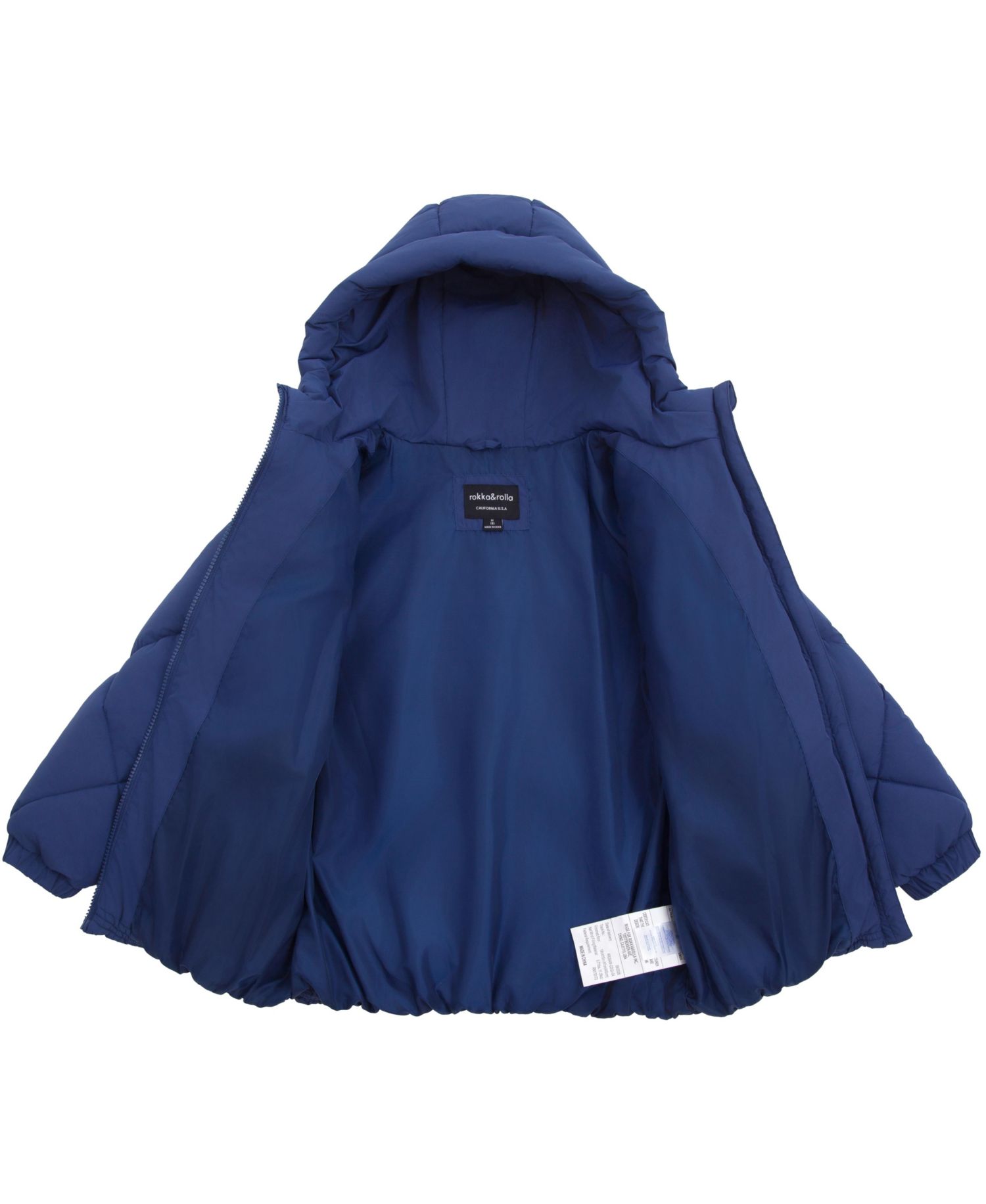 Girls' Charlotte Diamond Quilted Hooded Puffer Jacket, Size 4-18