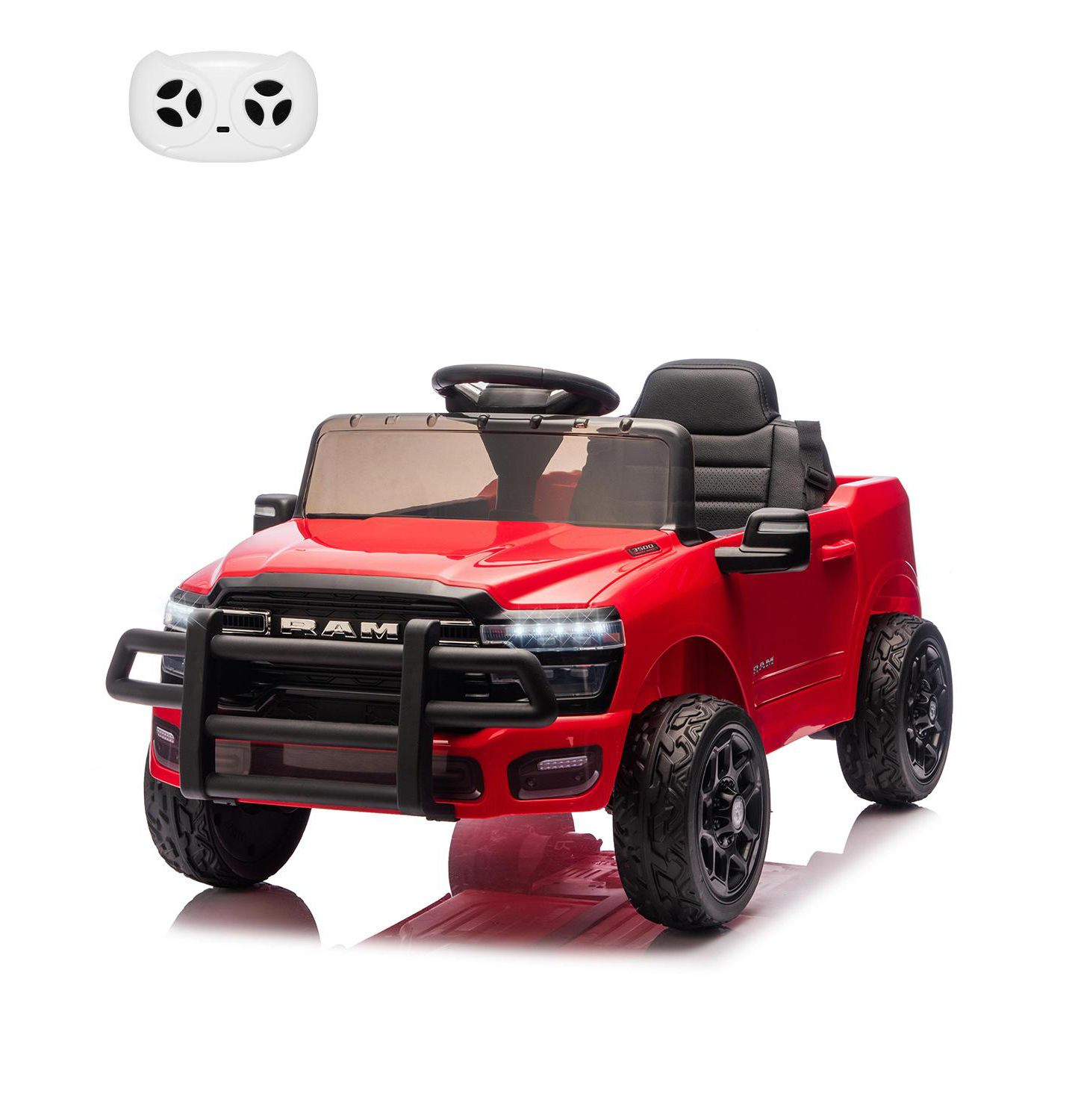 Детская игрушка homfan Licensed RAM Pickup 12V Parental Remote Control, Spring Shock Absorbers Ride-On Truck, 110-lb. Capacity, Ages 3-7 — фото 1