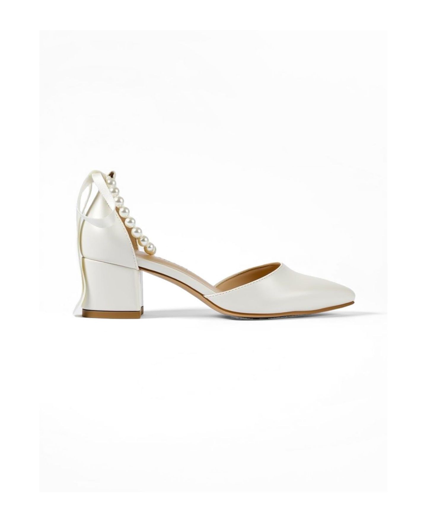 Женские туфли Forever & Always Shoes Evania Block Heel Wedding, цвет: Слоновая кость — фото 3