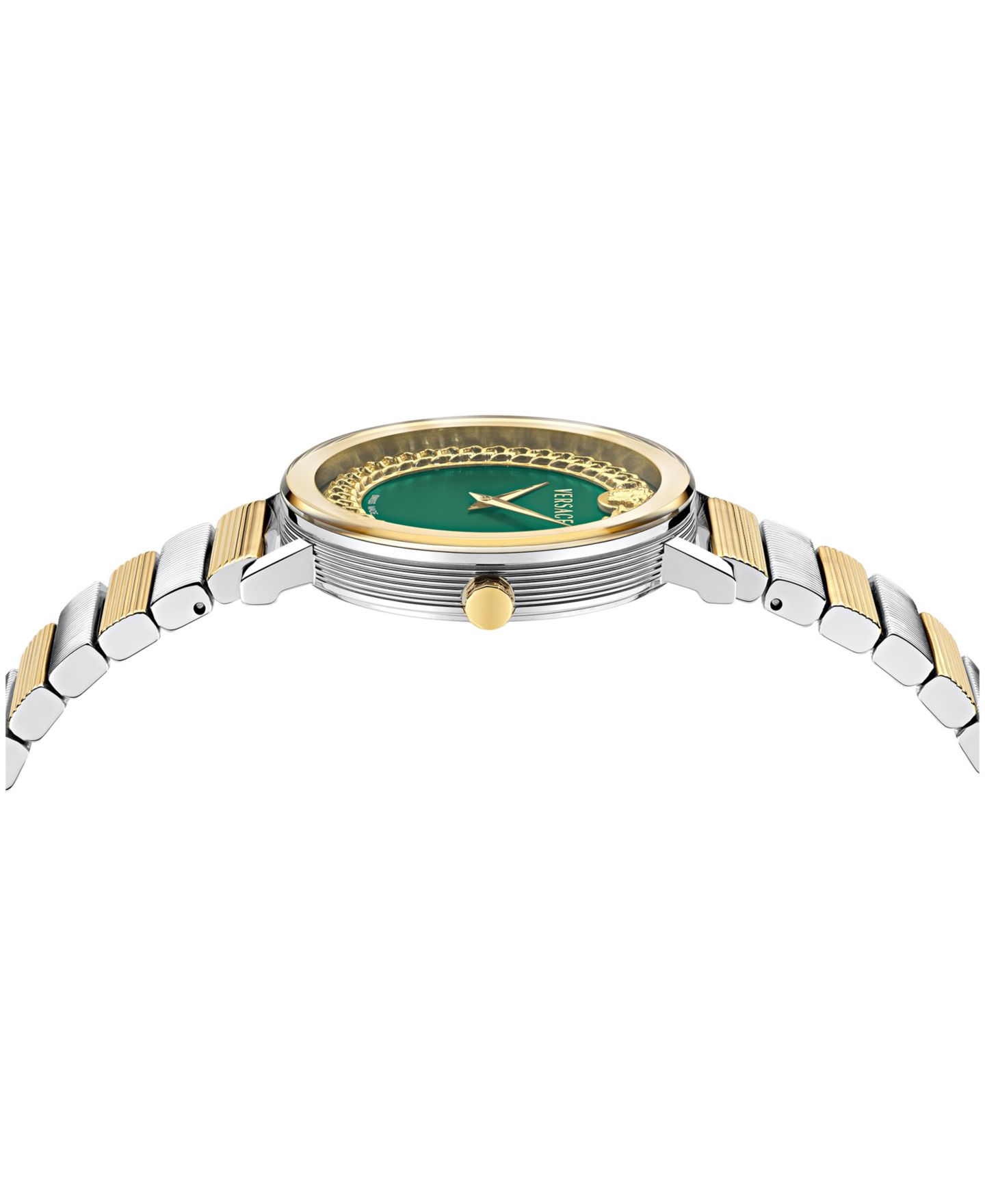 Женские часы Versace V-Libra Two-Tone Stainless Steel Bracelet Watch 35mm — фото 2
