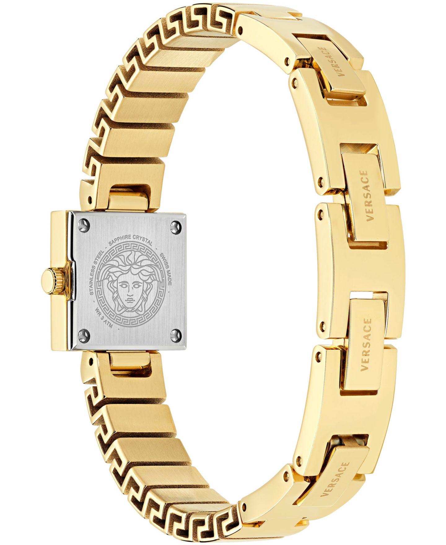 Женские часы Versace V-Square Petite Silver Stainless Steel Bracelet Watch 18x18mm — фото 3