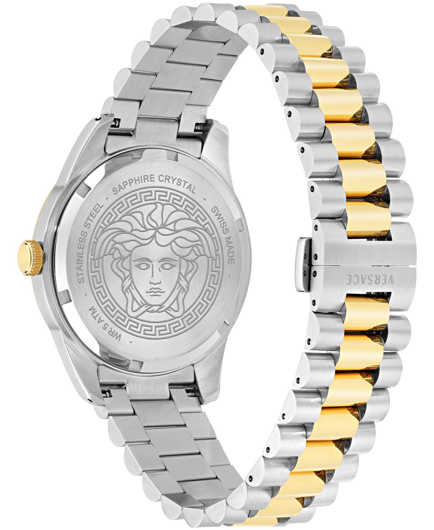 Мужские часы Versace Apodis IP Yellow Gold Stainless Steel Bracelet Watch 41mm — фото 3
