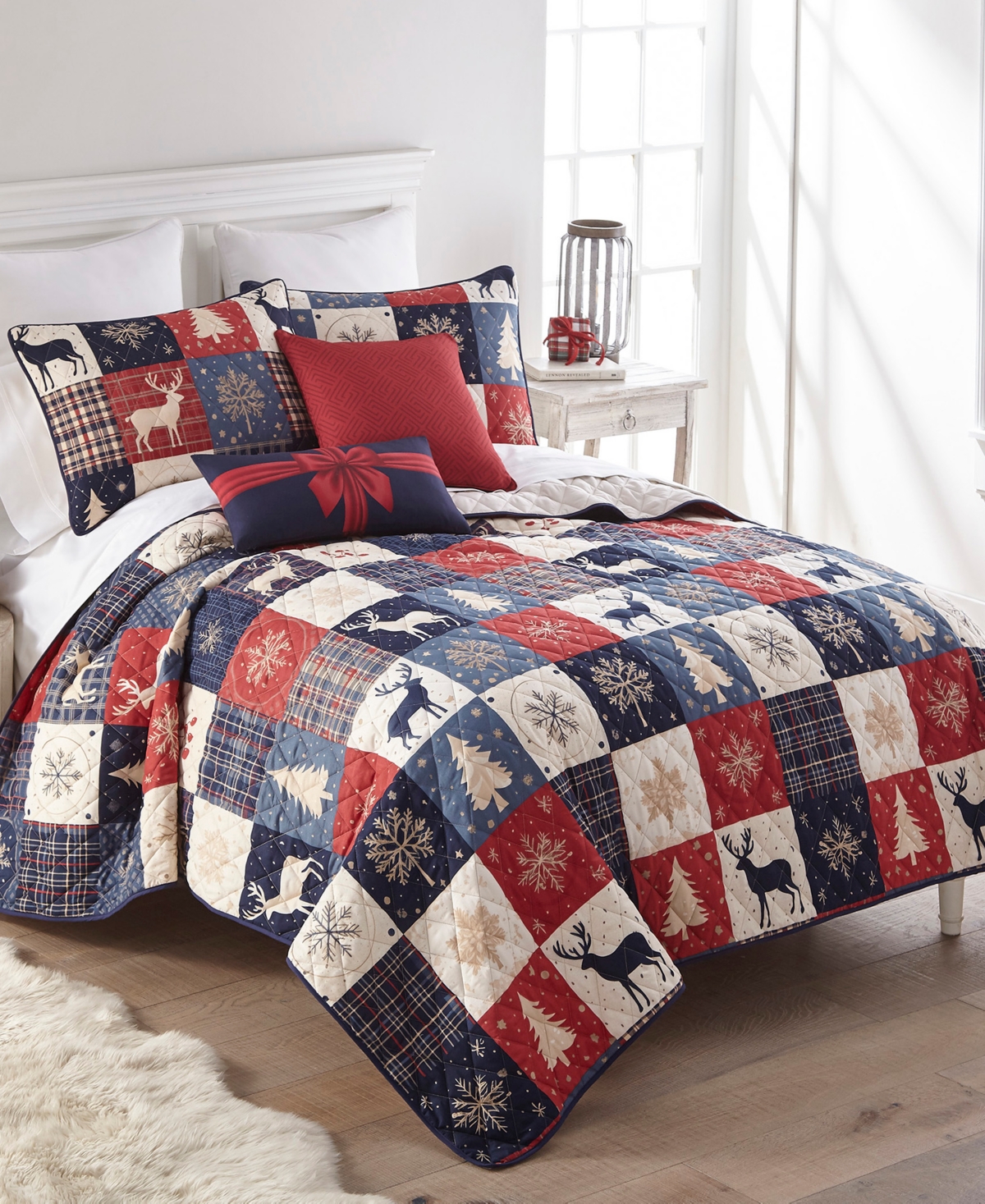 Your Lifestyle Noel Patch 3-Piece Quilt Set, King