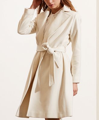 Lauren Ralph Lauren Wool-Cashmere-Blend Wrap Coat - Coats - Women - Macy's