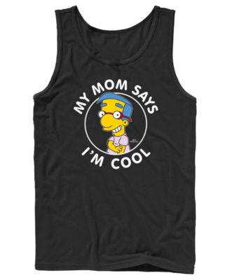 Men's The Simpsons Milhouse My Mom Says I'm Cool Graphic Tank Top