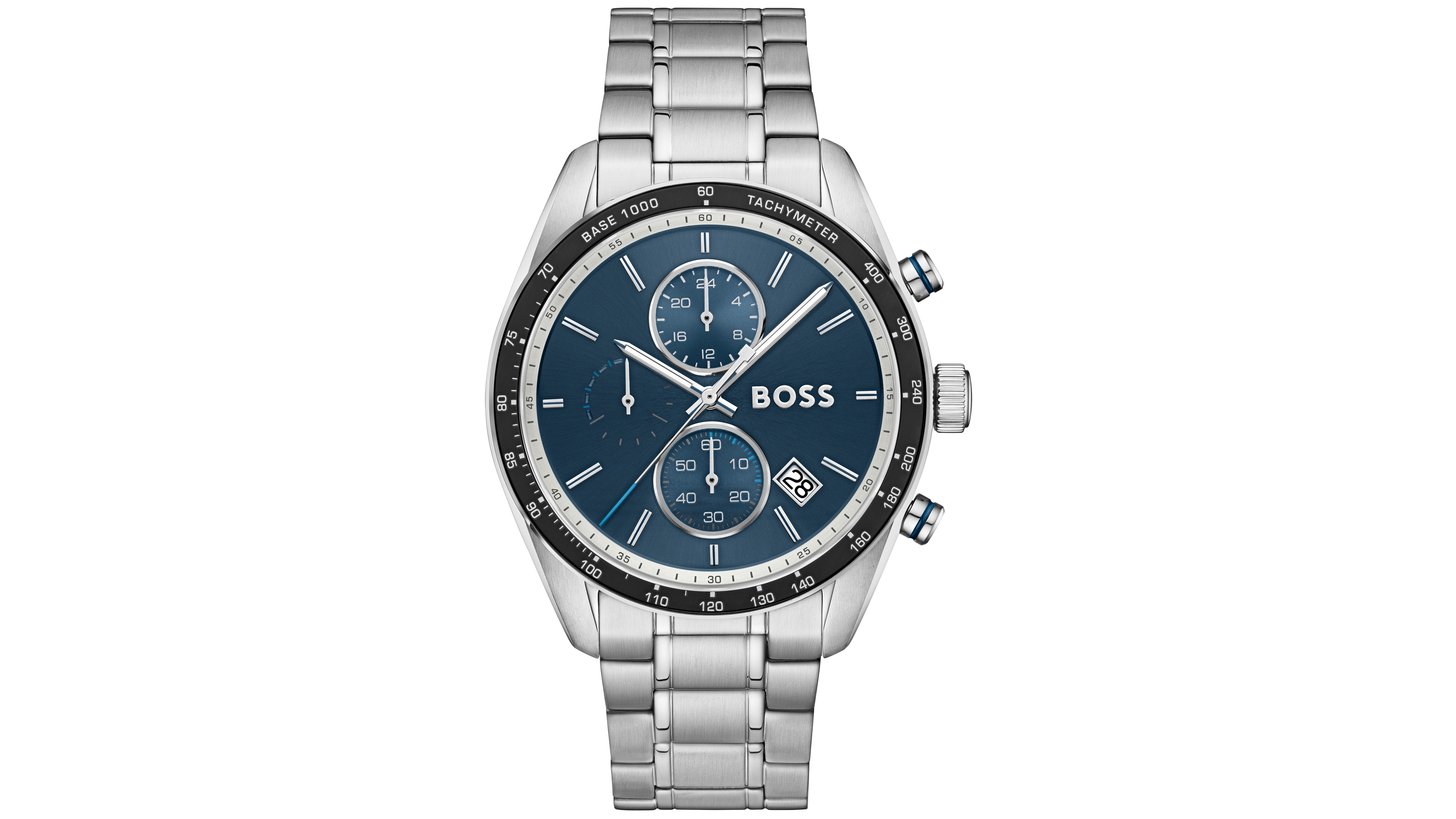 Hugo Boss Men's Grand Prix Quartz Chrono Stainless Steel Watch 44.50mm