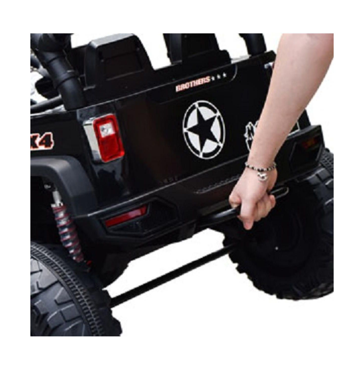 Детская игрушка YOBTOP 12V Remote Control 2-Seat Electric Ride-On Truck, 100 Lbs. Capacity, Ages 5+, цвет: Чёрный, вариант 1 — фото 9