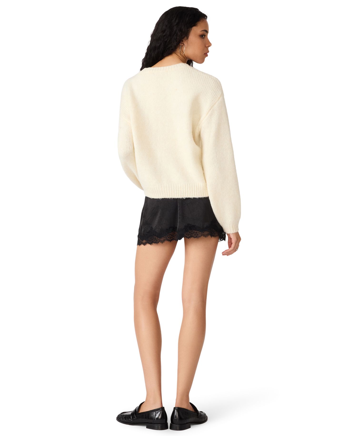 Women's Carmen Crewneck Fuzzy-Knit Sweater