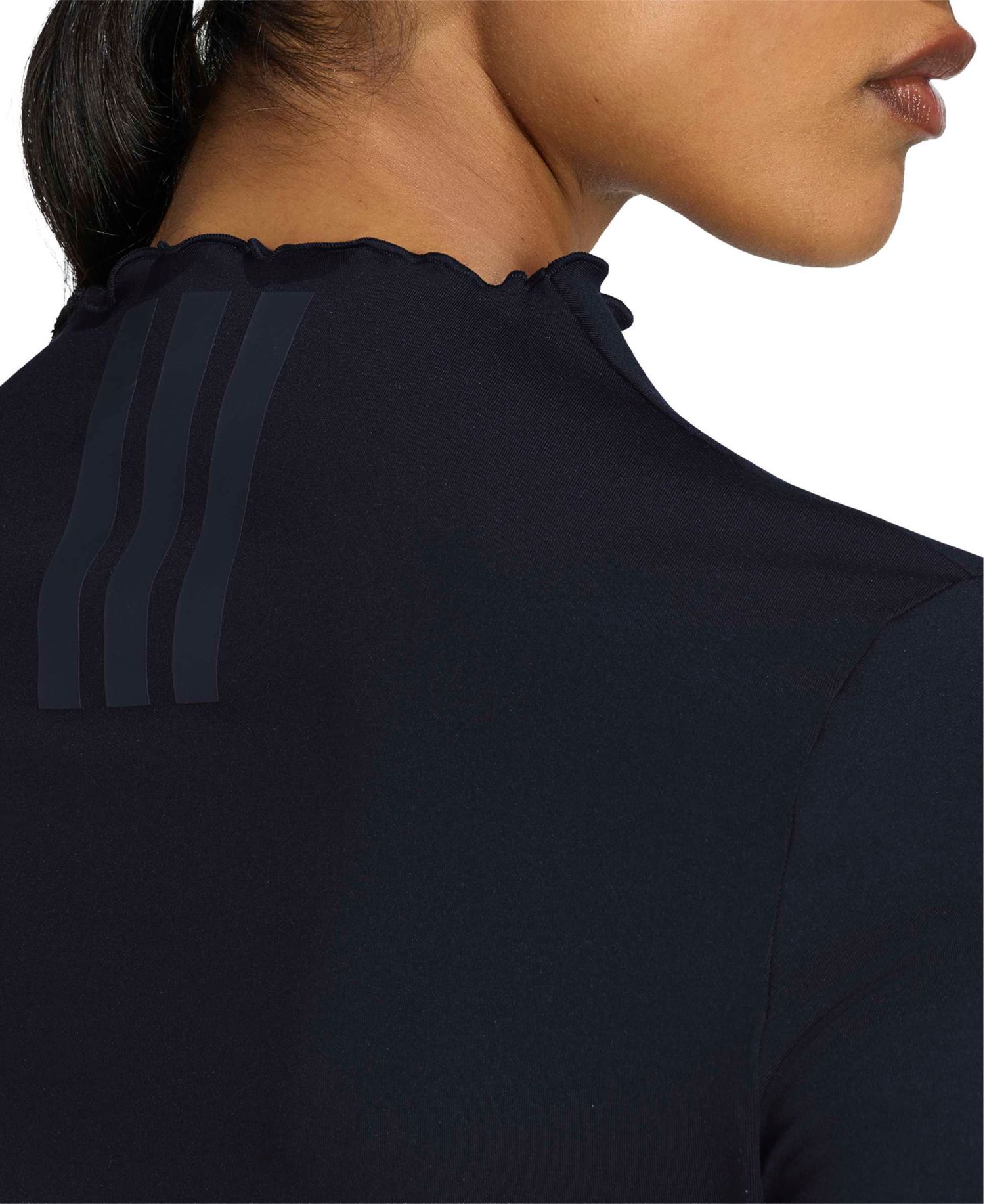 Women's Long-Sleeve Funnel Neck Slim-Fit Shirt