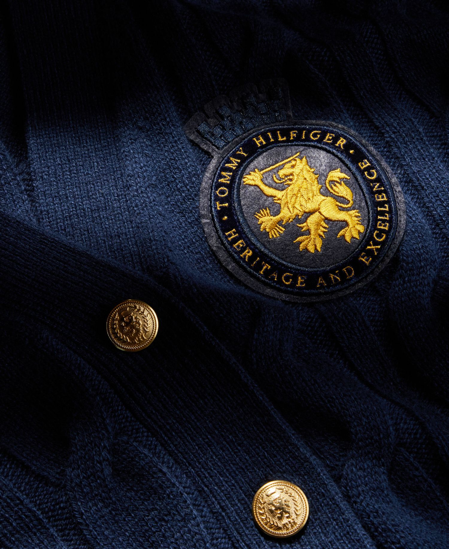 Women's American Icons Cable-Knit V-Neck Cardigan