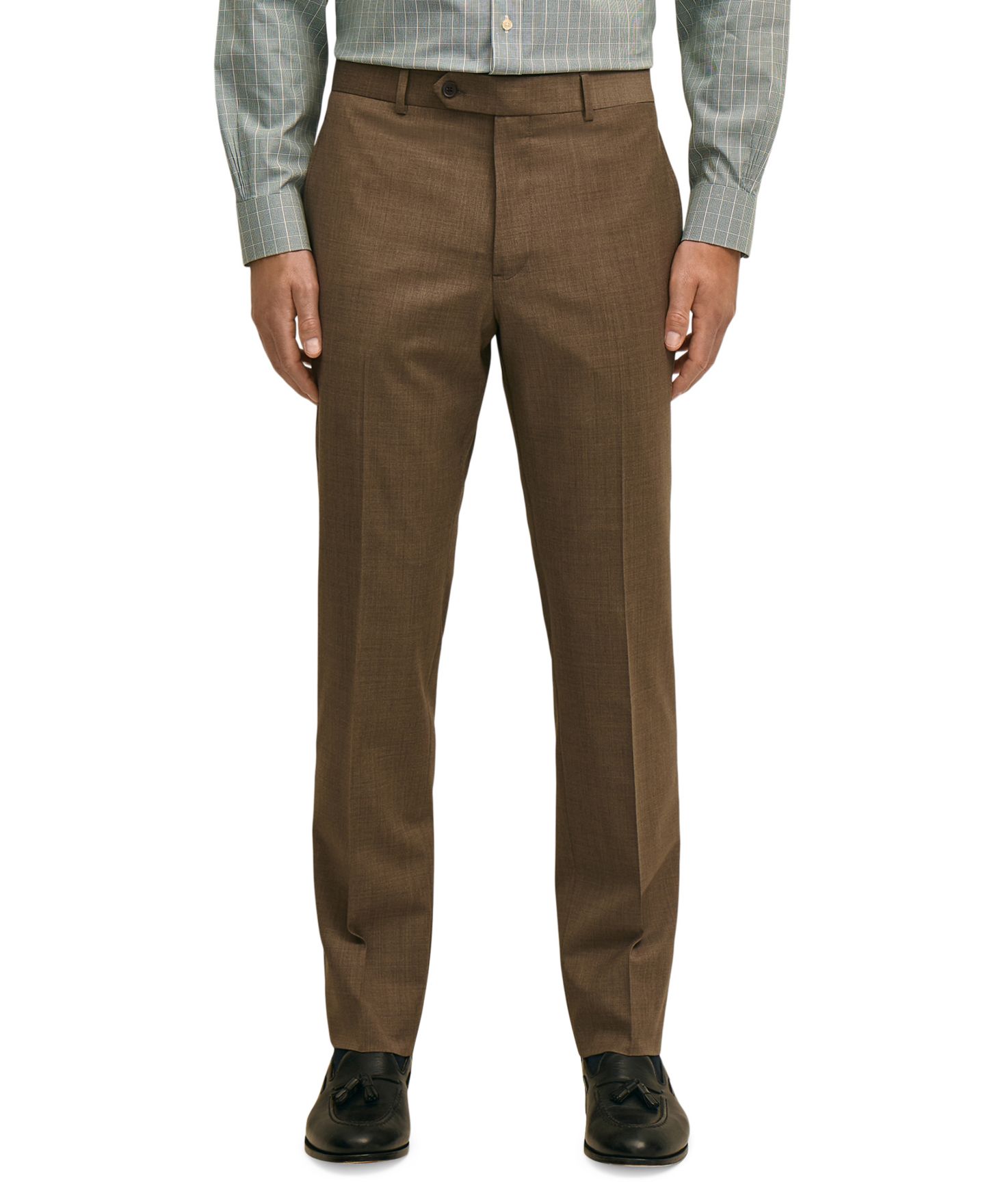 Мужские брюки Brooks Brothers Classic Fit Explorer Suit Separates Pant, цвет: Серо-коричневый — фото 1