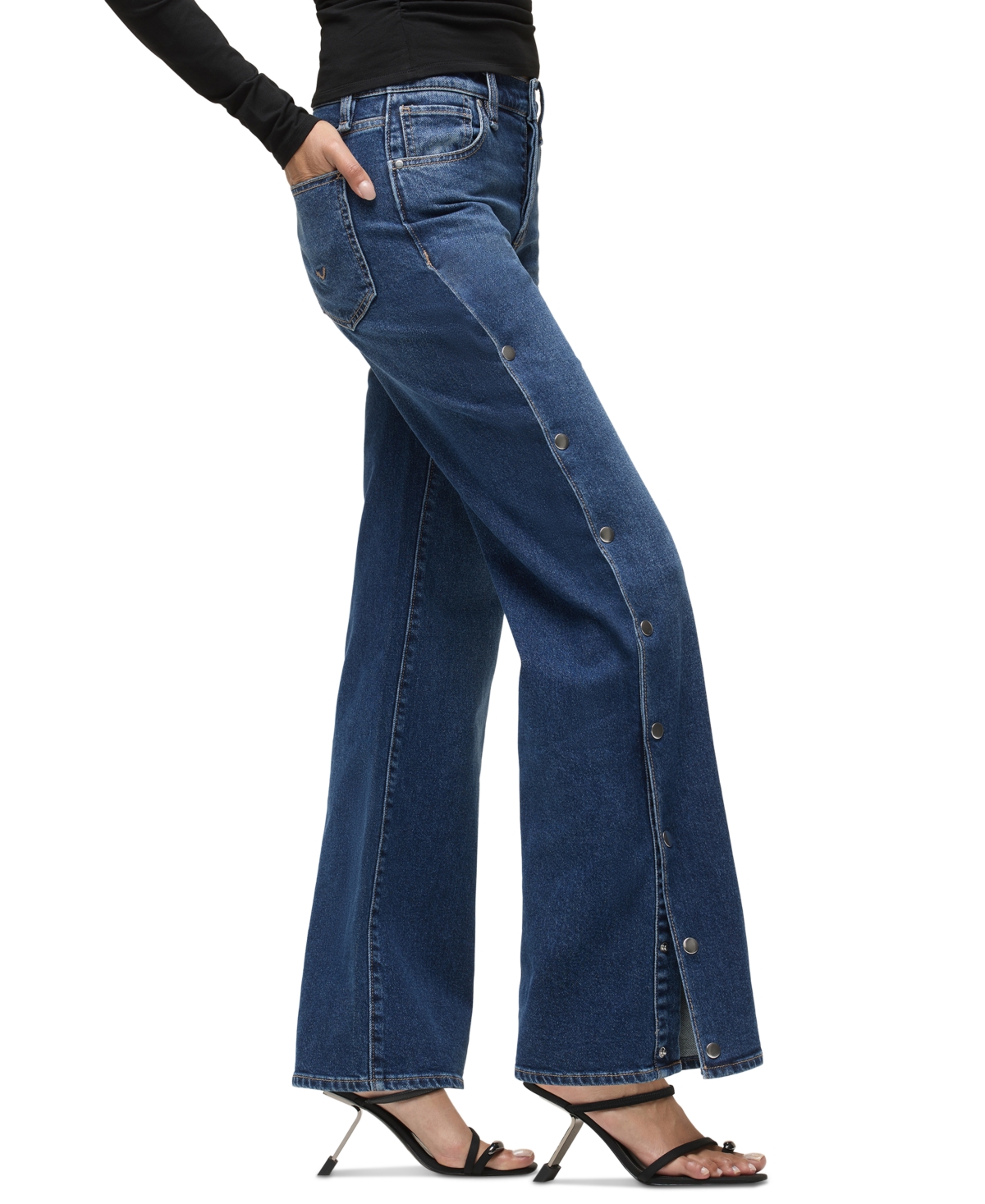 Hudson Jeans Women's Rosie High-Waisted Wide-Leg Jeans