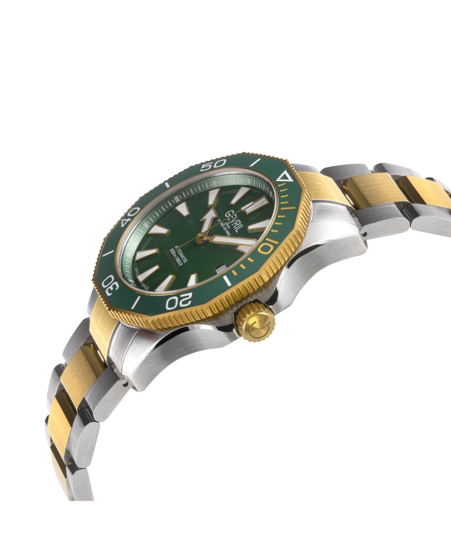 Мужские часы Gevril Swiss Made Pier 90 Swiss Automatic Two tone Stainless Steel Bracelet Watch — фото 3