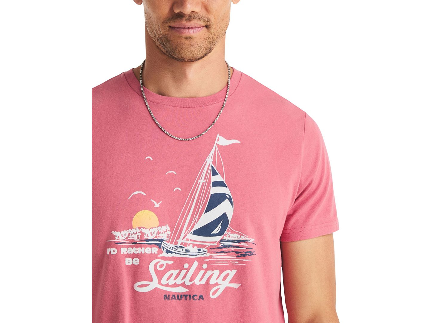 Men's Sailing Graphic Crewneck T-Shirt
