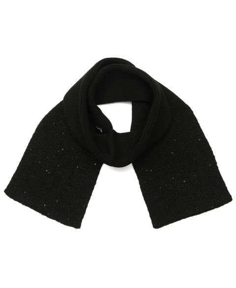 Женский шарф Michael Kors Metallic Sequin, цвет: Чёрный