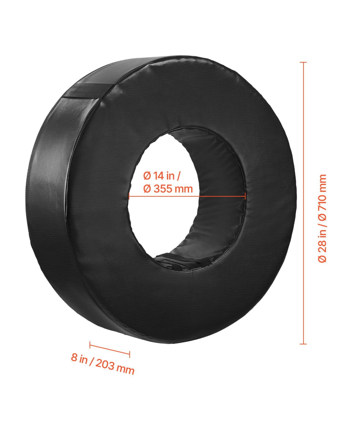 Sevorley Football Tackle Wheel, Pvc Tackling Ring with Straps for Hitting Drills