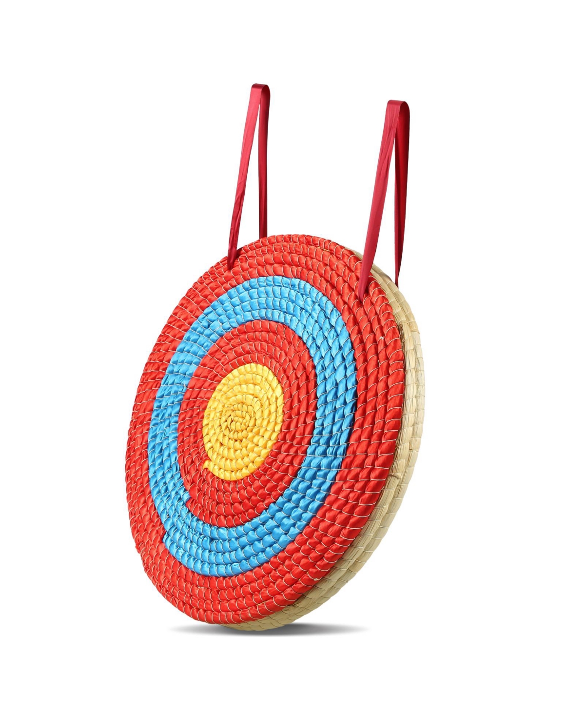 Sevorley Traditional Straw Archery Target, 20-Inch 3-Layer Round Target with Carry Rope