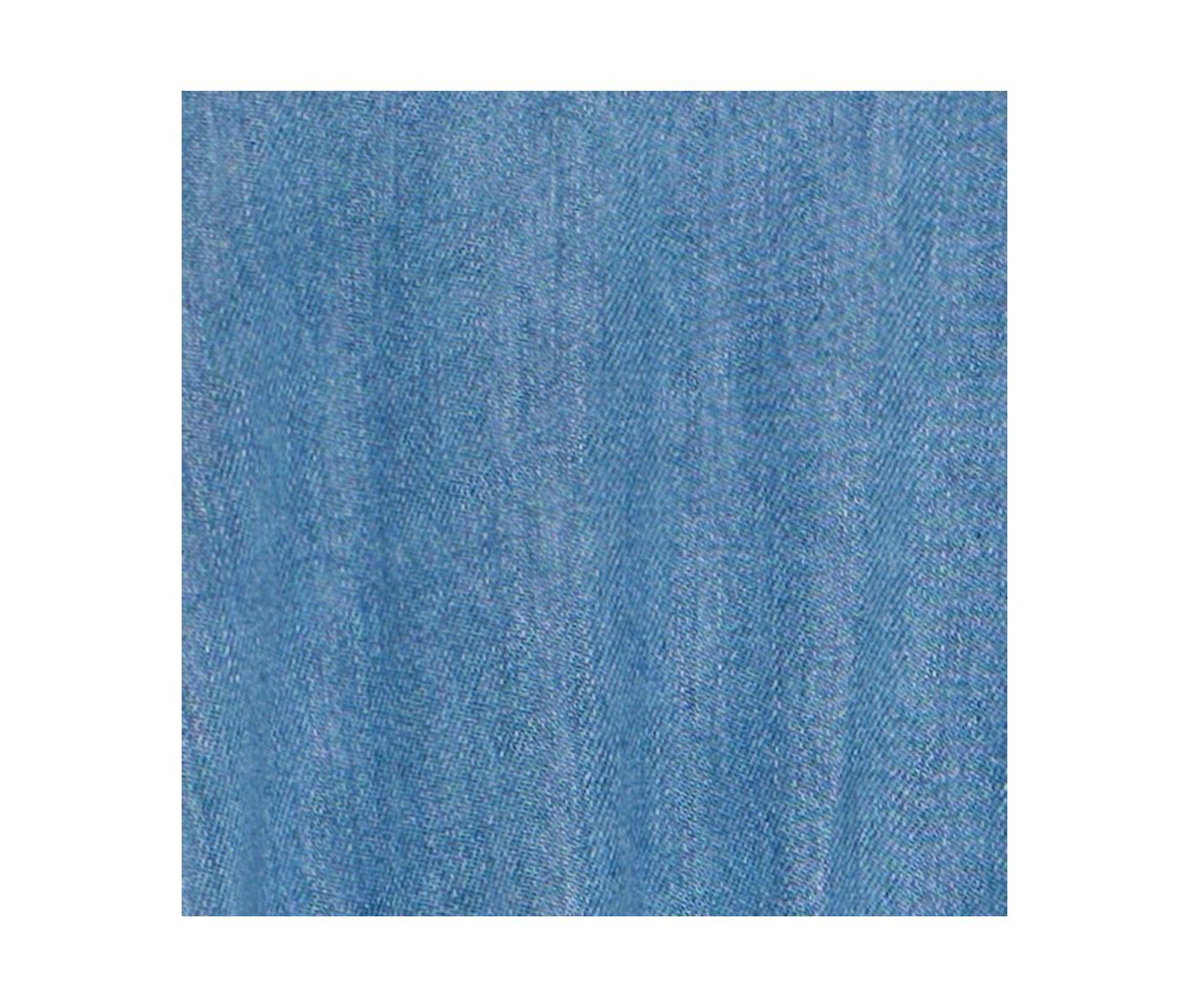 Женское платье Mint Velvet Twist Puff-Shoulder Cotton-Blend Denim Midi, цвет: Синий — фото 6