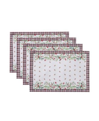 Holly Plaid Placemats, Set of 4