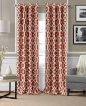 Red Geometric Blackout Curtains Macy S