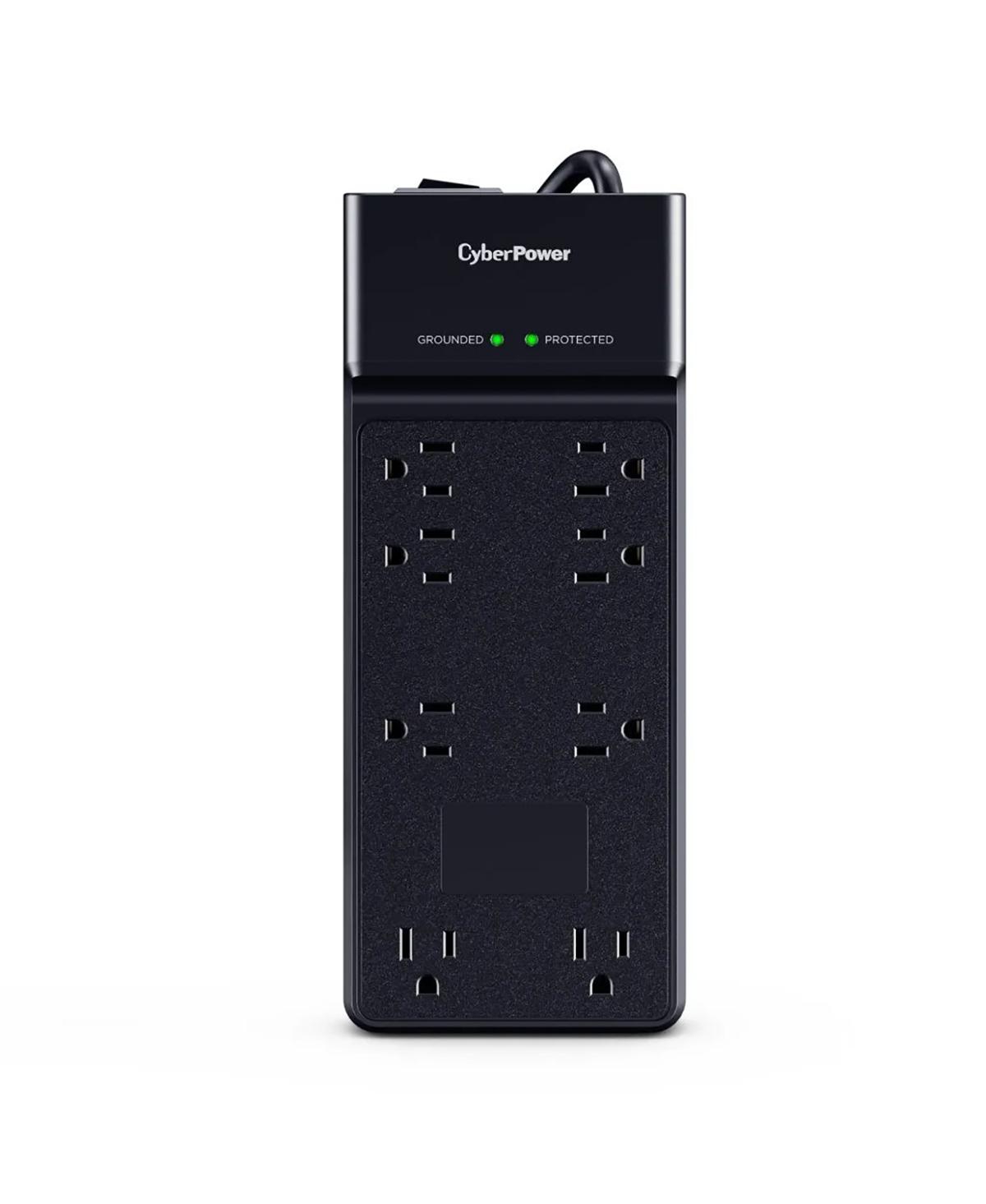 CyberPower CSB806R1 8-Outlet Surge Protector with 6' Power Cord, Compatible with Standard Wall Outlets - Black