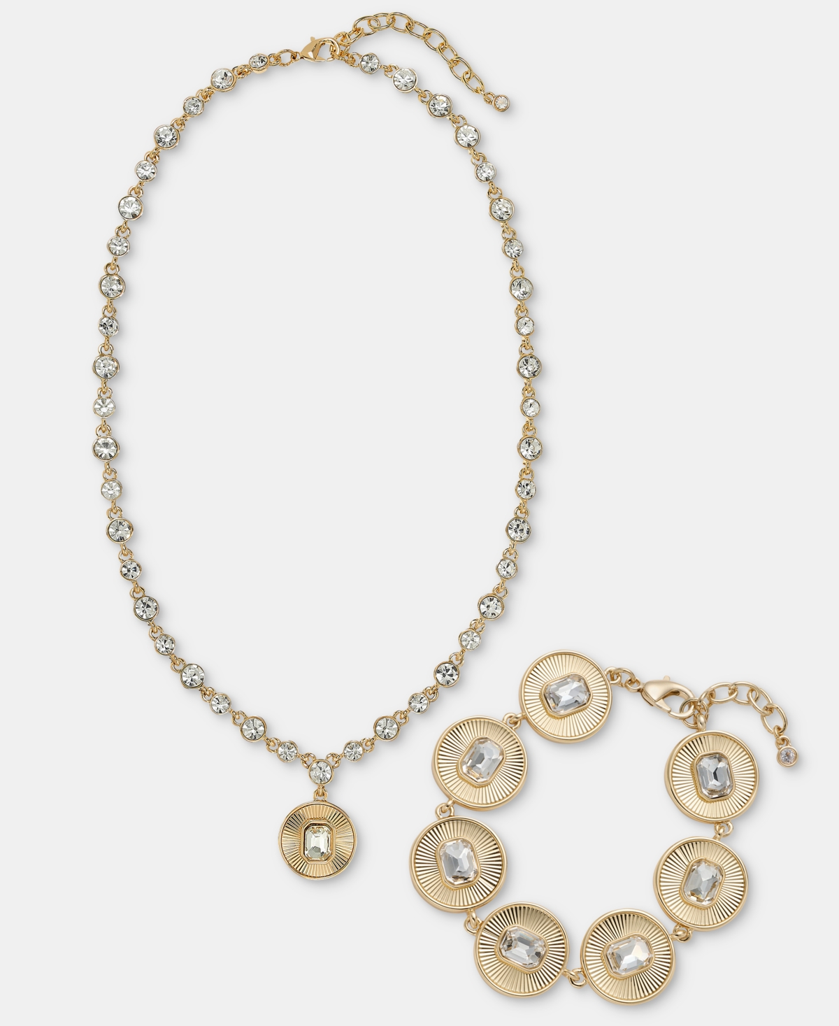 On 34th Crystal Stone Pendant Tennis Necklace, Macy's Exclusive