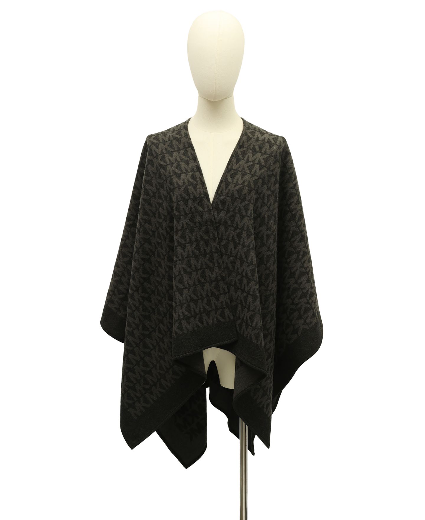 Женские аксессуары Michael Kors Repeat Woven Ruana Wrap, цвет: Чёрный — фото 2
