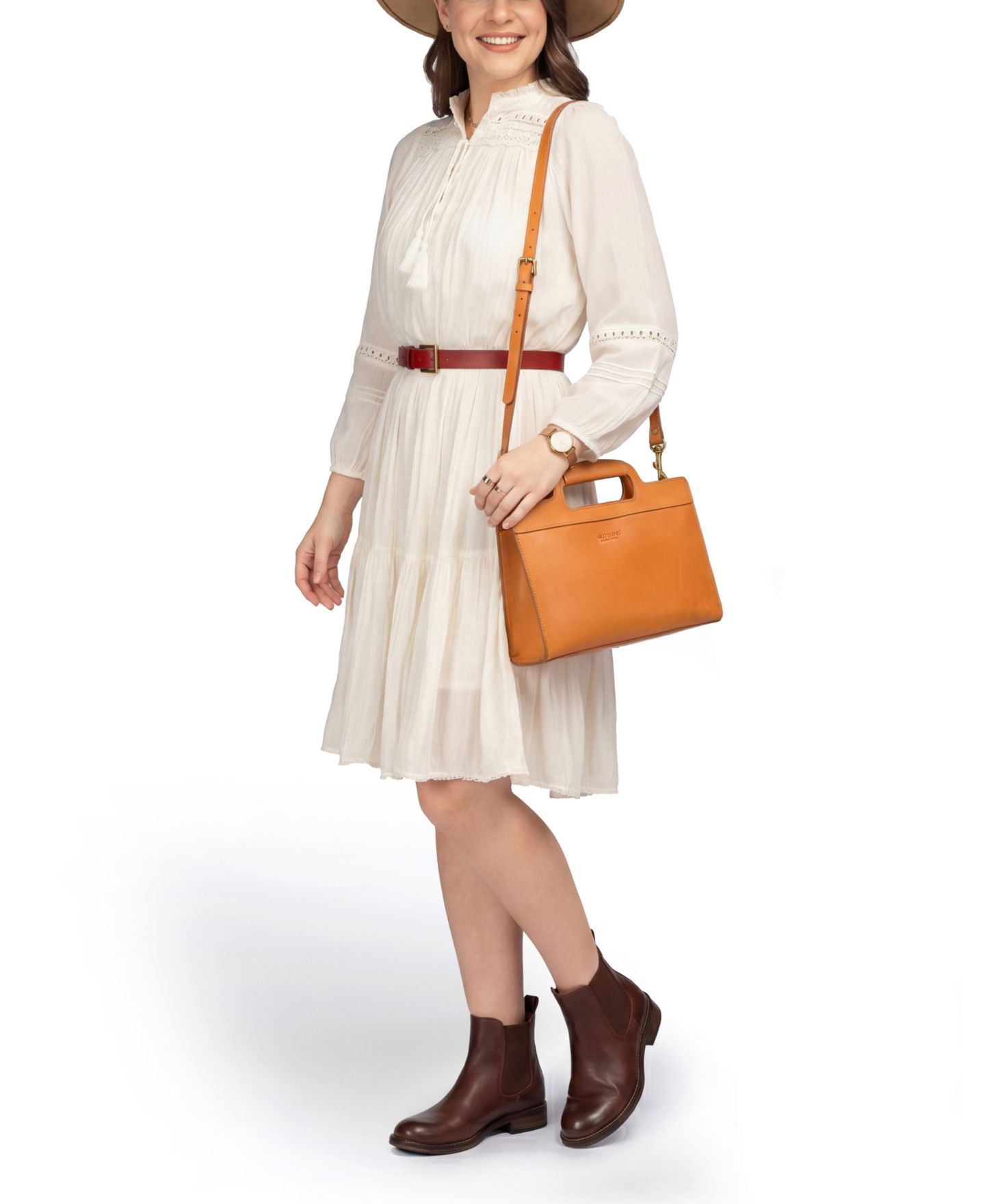 Женская сумка OLD TREND Genuine Leather Sleek Creek Crossbody, цвет: Каштановый — фото 13