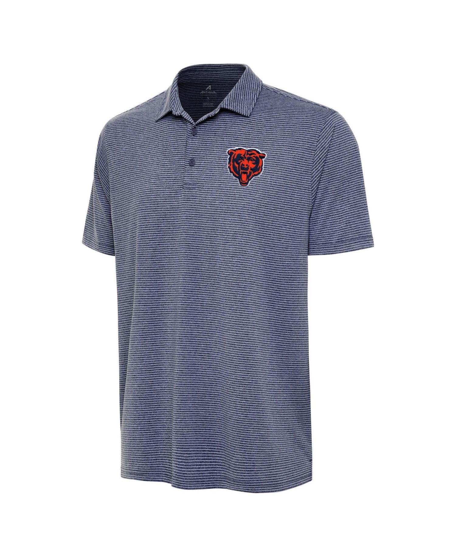 Men's Heather Navy Chicago Bears Bear Logo Scheme Polo