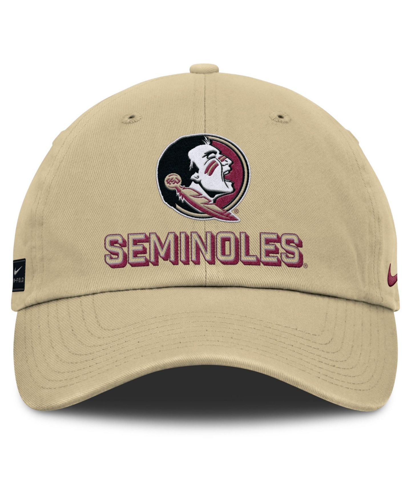 Мужская кепка Nike Gold Florida State Seminoles 2025 On-Field Club Adjustable Hat — фото 2