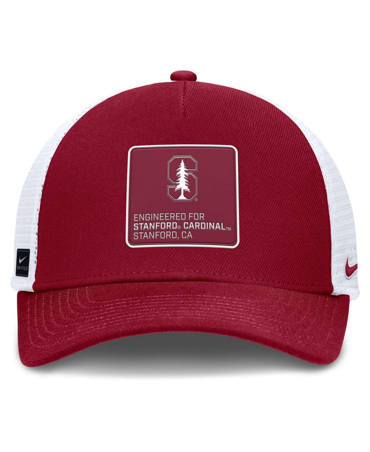 Men's Cardinal/White Stanford Cardinal 2025 On-Field Rise Engineered Trucker Adjustable Hat