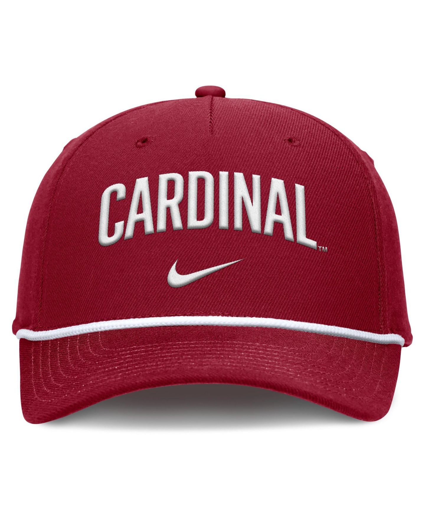 Мужская кепка Nike Cardinal Stanford Cardinal Rise Campus Adjustable Hat — фото 2