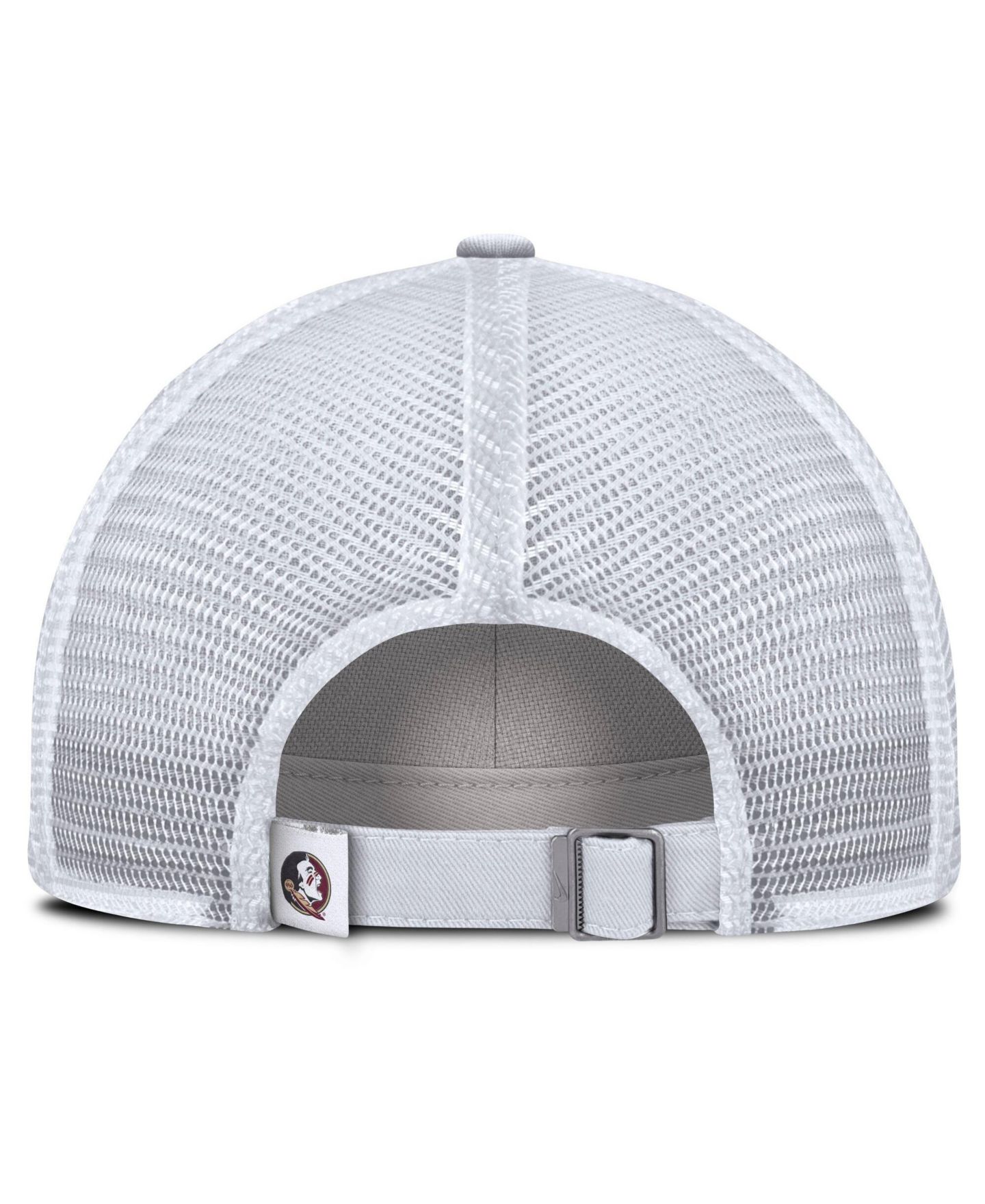 Мужская кепка Nike White Florida State Seminoles Club Campus Trucker Adjustable Hat — фото 4