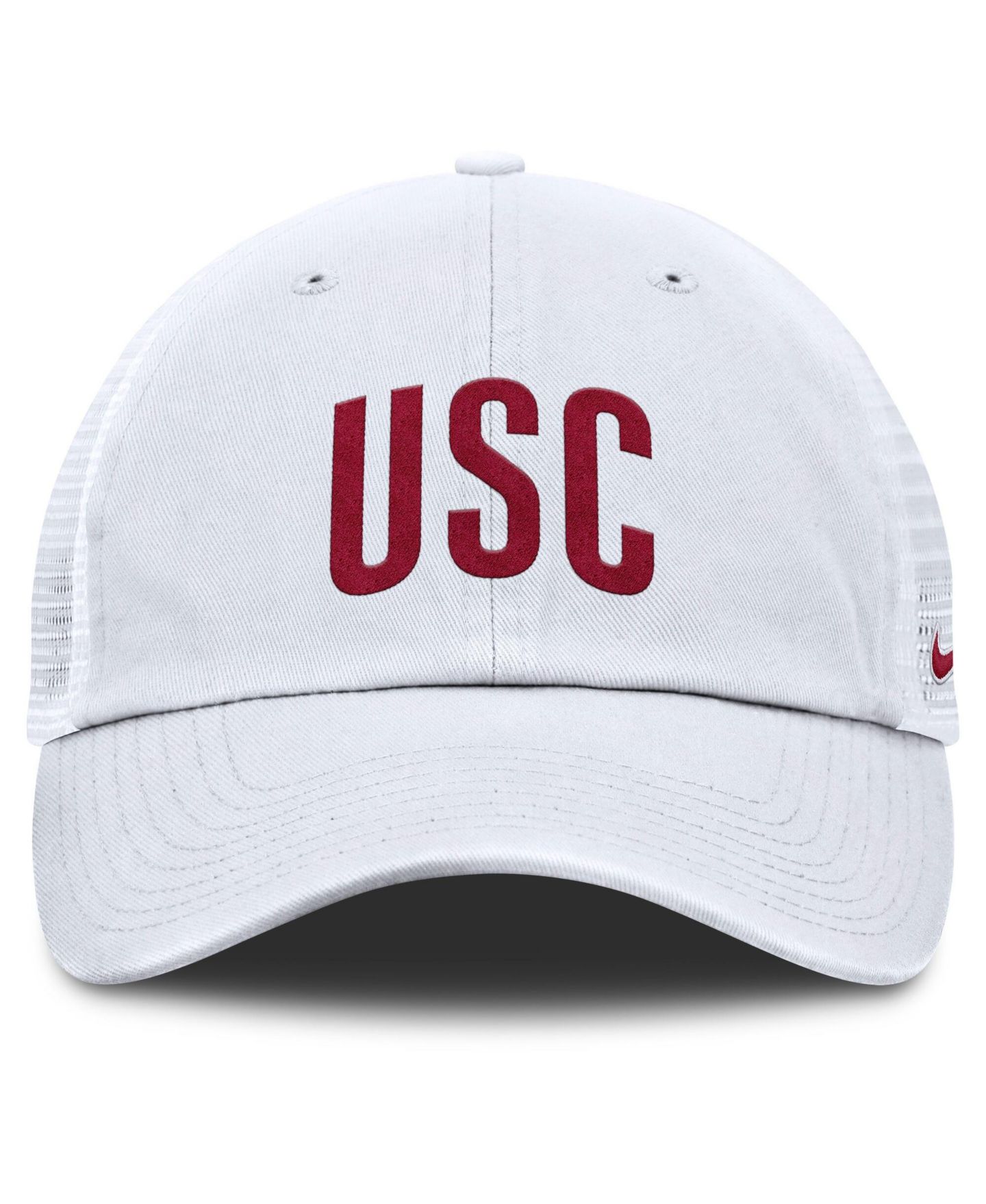 Мужская кепка Nike White USC Trojans Club Campus Trucker Adjustable Hat — фото 2