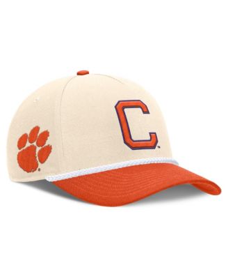 Men's and Women's Natural Clemson Tigers 2026 Primetime Natural 5-Panel Rope 2-Tone Rise Hat