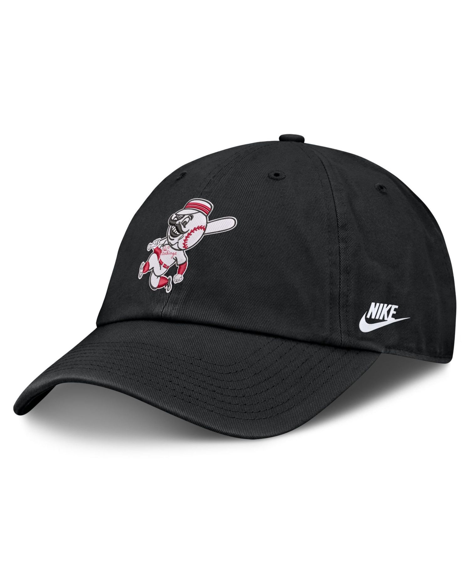 Men's Black Cincinnati Reds Cooperstown Club Adjustable Hat