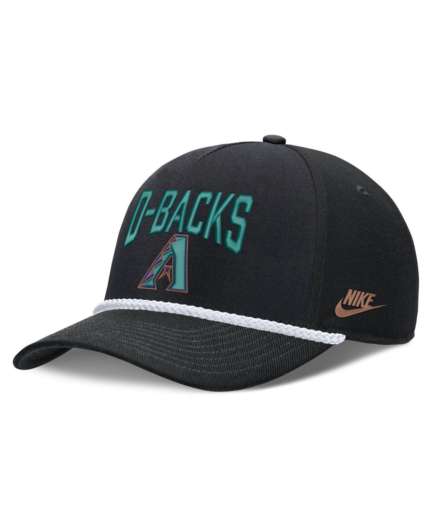 Мужская кепка Nike Black Arizona Diamondbacks Cooperstown Rise Adjustable Hat — фото 1