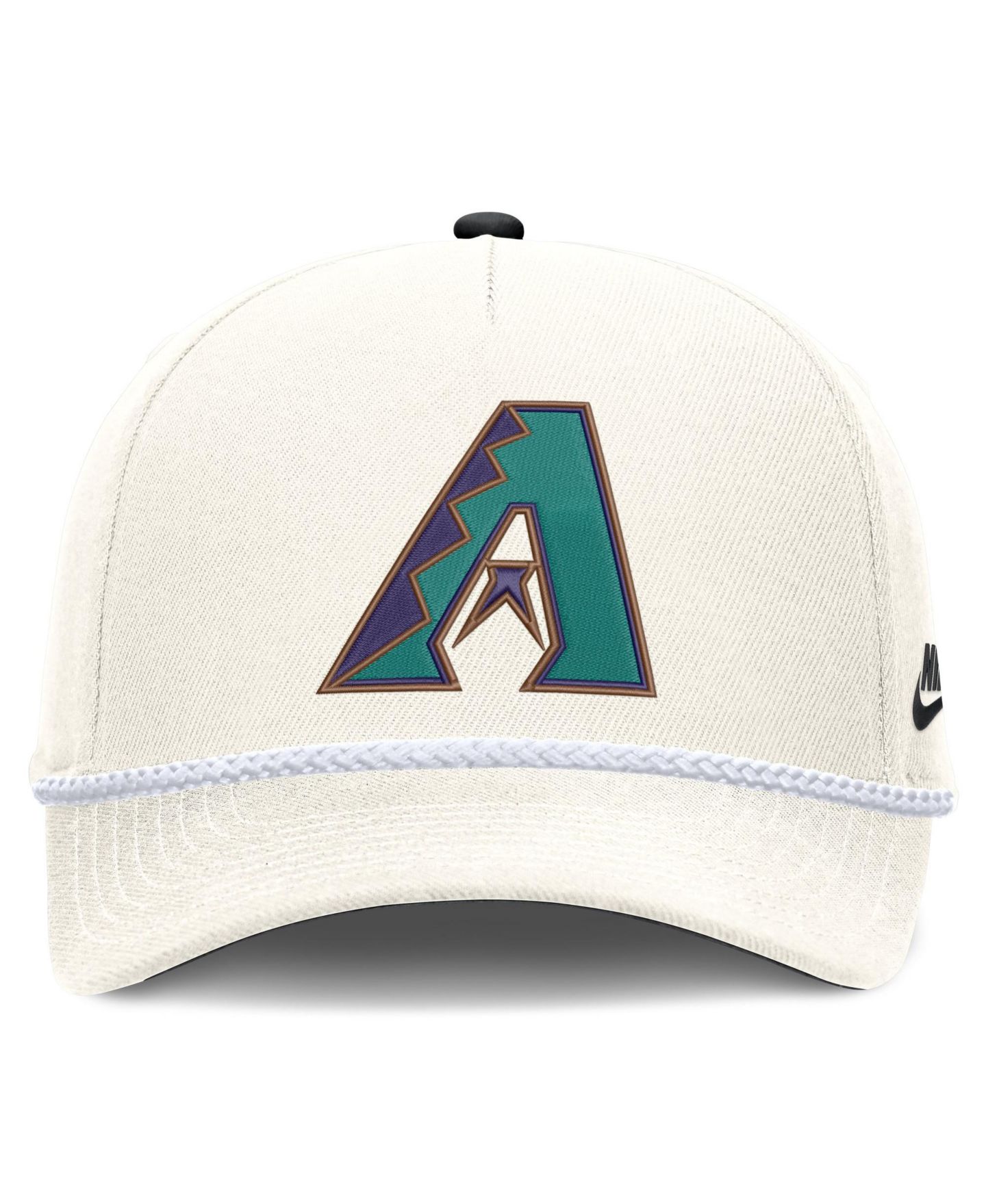 Мужская кепка Nike Cream Arizona Diamondbacks Cooperstown Rise Adjustable Hat — фото 2