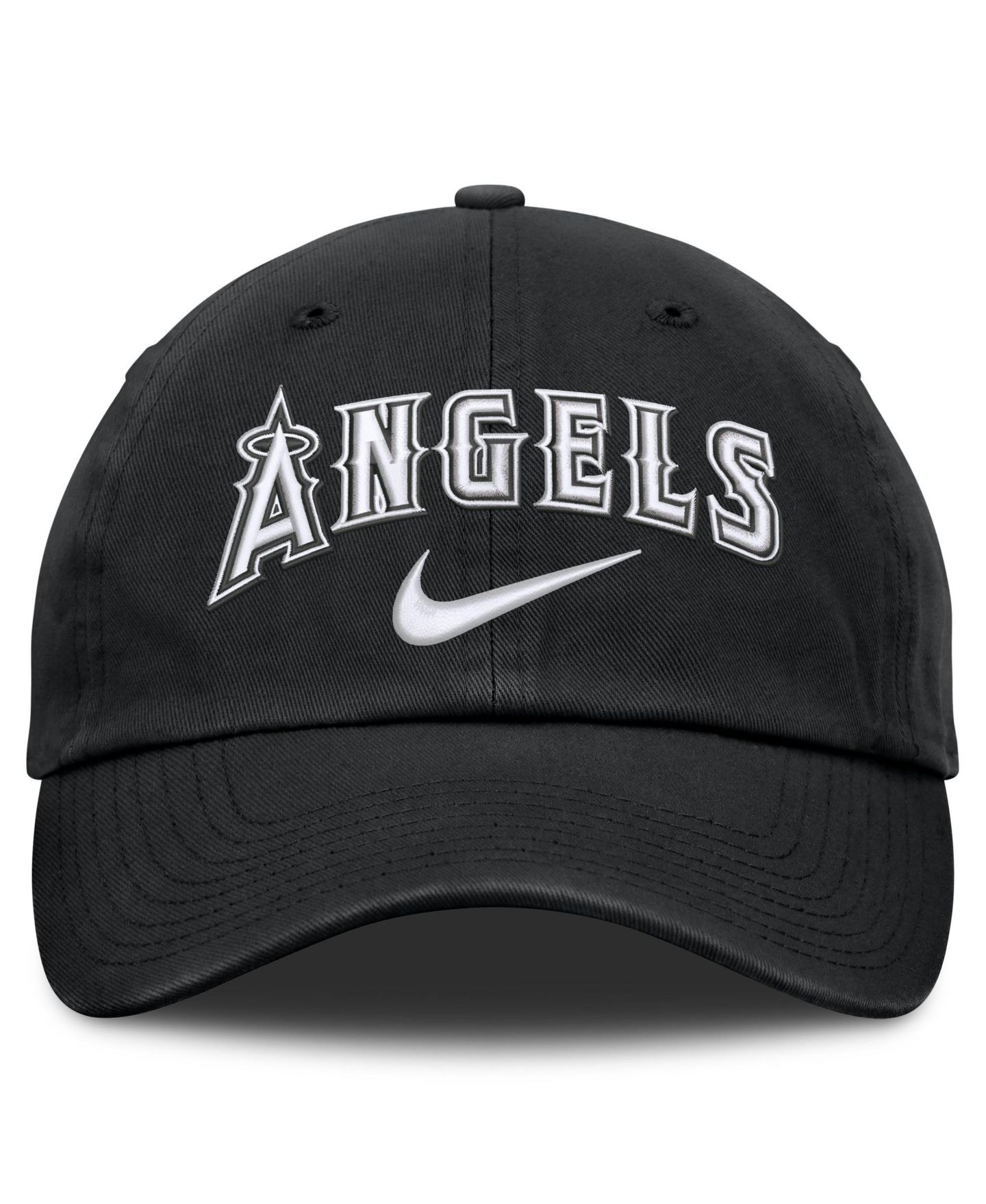 Мужская кепка Nike Black Los Angeles Angels Primetime Club Adjustable Hat — фото 2
