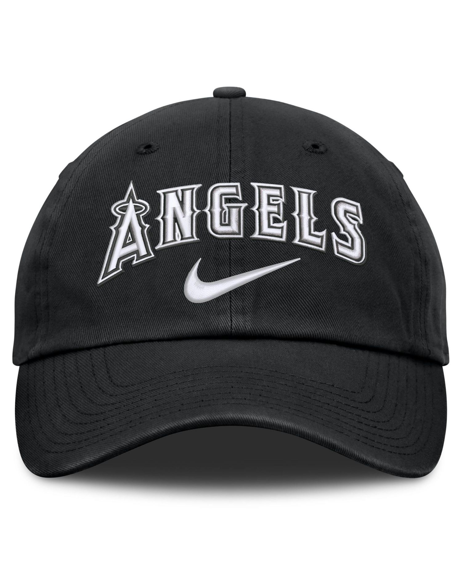 Men's Black Los Angeles Angels Primetime Club Adjustable Hat