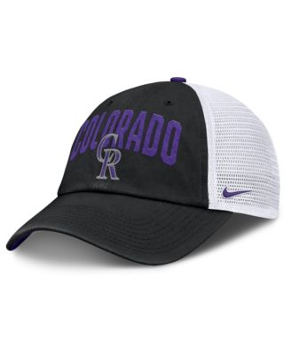 Men's Black Colorado Rockies Primetime Club Adjustable Trucker Hat